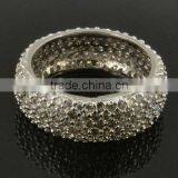 Round Circle CZ Silver Ring thumbnail-1