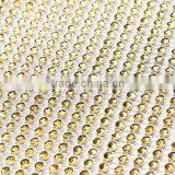 Bling Bling Gold Color Or Various Colors Plastic Rhinestone Mesh Trimming Custom Cut For Decoration Vase Clothing Shoes thumbnail-2