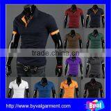 2016 polyester/cotton Cool men black polo shirts/many color free size polo