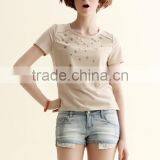 Hot Sale Cotton Round Neck t Shirt With Raglan Sleeves thumbnail-1