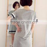 In the Summer of 2016 New Grey Dress With Short Sleeves thumbnail-5