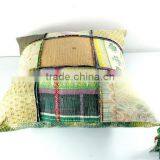 Large Kantha Cushion, Kantha Quilt Pillow, Kantha Cushion Cover, Ooak thumbnail-3