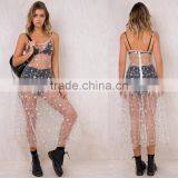 Overall Embroidery Transparent Mesh Dress Sexy Girls' Sheer Beach Wear thumbnail-6