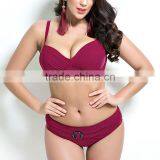 Nylon Plus Size High Waist Tankinis Set thumbnail-5