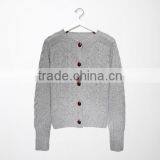 New Design Woolen Knitted Women Sweater Cardigan thumbnail-1