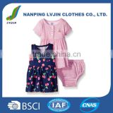 Wholesale 100% Cotton Cute Girls' Two-Piece Beautiful Dress Set,Infant Clothing