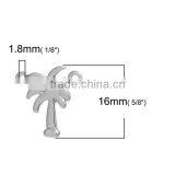 Zinc Based Alloy Connectors Palm Tree Silver Tone thumbnail-2