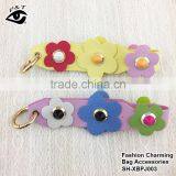 Fashion PU Flower Pendant for Bag, PU Leather Flower Charms for Handbag thumbnail-2