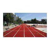 100% PE Synthetic Grass Turf For Running Track,  9000 Dtex 25mm Red Artificial Sports Turf