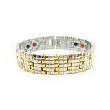 4 in 1 IP Gold Stainless Steel Mens Bracelets Jewelry Clasp Grid Lines Style thumbnail-1