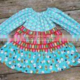 Top Quality Stripe Ruffle Gril Boutique Dress thumbnail-2
