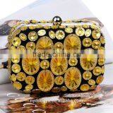 Golden Beaded 2017 Fancy Clutch Bag / Pink b Rhino Purse Evening Handbag Gorgeous Bridal Wedding Purse Party Bag Handbag thumbnail-1