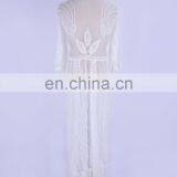 2019 сексуальная проницаемая летняя пляжная платье с собственным ремнем, прозрачное белое шелковое туника, женское пляжное платье-макси, сарафан для пляжа thumbnail-5