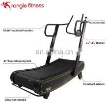 Good Price Commercial Fitness Manual Self-generating Running Machine Sports Equipment Training Woodway Curve Treadmill thumbnail-5