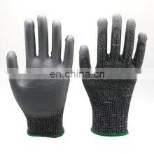 Multi Function Work Cut Protection HPPE Knitted Polyurethane PU Palm Coated Cut Resistant Gloves thumbnail-1