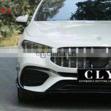 CLY Car Bumpers For 2019-2021 Mercedes Benz W177 A Class Facelift 2021 A45 AMG Bodykit Diffuser With Exhaust Pipe thumbnail-4