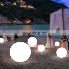 16 Color RGB Round Decorative Outdoor Garden Swimming Pool Water Floating Outdoor Solar Plastic Led Ball Sphere Stone Light Lamp