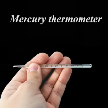 Mercury in glass thermometer