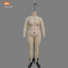 Junmei 1XL Women's Dress Form With Adjustable Shoulders, Detachable Arms & Rolling Stand – Plus Size Mannequin for Pattern Making, Fitting