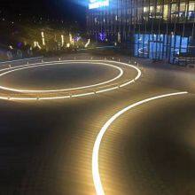 Customized Waterproof Led Long Strip Floor Tile Lights for Outdoor Squares, Embedded U-shaped Stainless Steel Buried Light Strips thumbnail-1