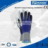 RS SAFETY Micro foam nitrile coated in knitting and Double palm leather work glove