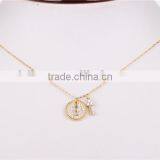 Wholesale Fashion Silver Lock and Key Pendant 925 Solid Silver Gold Plated Necklace thumbnail-3