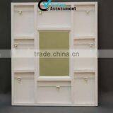 White Wooden Mirror With 8 Picture Frame