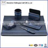 High Quality 6 Pieces Office Leather Desk Set