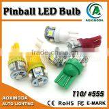 T10 Wedge 3528 5 LED Pinball Led Bulb AC DC 6.3V