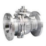 precision casting 2PC Flanged ball valve(JIS) Blow-out Proof Stem Full Port