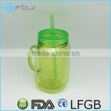Green Clear Plastic BPA Free Mason Jars thumbnail-3