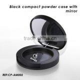 Black Empty Cosmetics Compact Case With Mirror