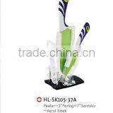 3pcs Coating Knife Peeler Set With Acryl Block