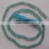 Aquamarine Rhondelle Plain Gem Beads.