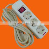 European Style 3 Way Extension Power Socket With Earth With Switch (E5003ES)