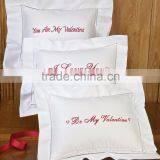 Embroiered Message Cotton Pillow Cover thumbnail-4