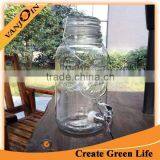 Beverage Dispenser 4L Glass Mason Jar With Tap thumbnail-3