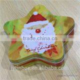 Christmas Gift Santa Claus Star Tin Box