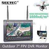 7 Inch Small rc Helicopter Monitor Wireless 32ch 5.8g Sunlight Readable Propeller Quadcopter for Dji Inspire