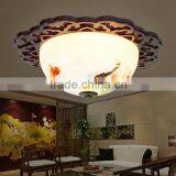 Vintage LED Ceramic Wood Interior Decoration Led Pendant Hanging Chandelier Celling Light Home Light Company Lights thumbnail-6