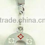 Fashion Key Chain With Q Pendant Zinc cz Stones thumbnail-1