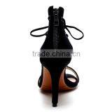 2016 Latest Sheepskin Leather Women Black High Heel Dating Shoes Tassels Style Women Sexy Party Shoes thumbnail-3