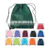 recycle promotion drawstring bag polyester string bag