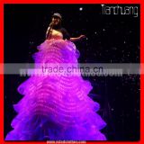 Long stage light up dress/Stilts Walker LED Dress/performance long dress stage