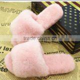 Hot Wholesale Sheepskin Slippers Rex Rabbit Fur Lined Slippers thumbnail-4