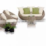 Wicker Patio Garden Sofa Set Outdoor Furniture (1.2mm Alu Frame Powder Coated,10cm Thick Cushion, Waterproof Fabric) thumbnail-4