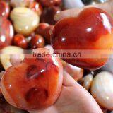 Natural Polished Red Agate Stone Hearts