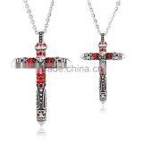 Fashion Stock Stainless Steel Crystal Pendant With Cross Design FP50027 thumbnail-2