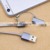 Wholesale Braided 2 in 1 Mobile Cable for Iphone and Samsung Usb Cable thumbnail-5