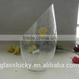 Handblown Clear Glass Jar, Oblique Opening Glass Vase Glass Jar for Home Decoration thumbnail-1